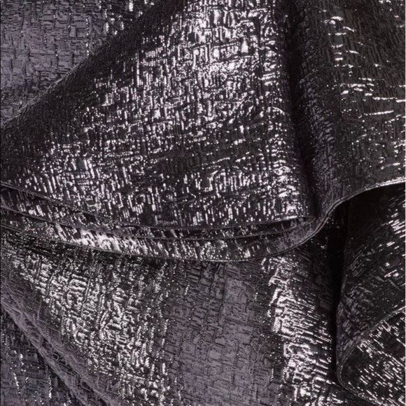 Mac Duggal Off Shoulder Metallic Amethyst Side Ruffle Cocktail Dress Size 14 - Picture 9 of 16